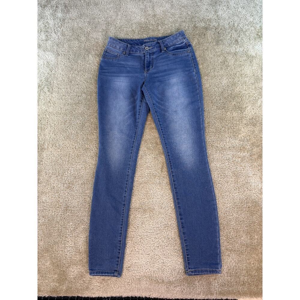 Maurices Women's Jean's Small Long Blue Skinny Jeans Waist 30/31 Inseam D 784